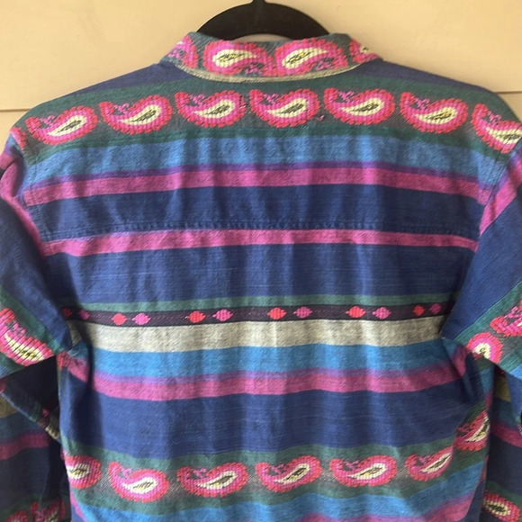 Little Angels by Angelique Sz M Kids Cotton Paisley Colorful Stripe Long Sleeve - Picture 6 of 7